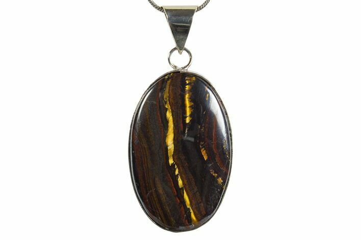 Beautiful Tiger Iron Pendant - Billion Years Old #345351